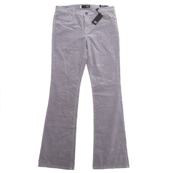 Kut From The Kloth Seal Grey Karen Corduroy Baby Bootcut Pants Size 14 - Picture 1 of 12